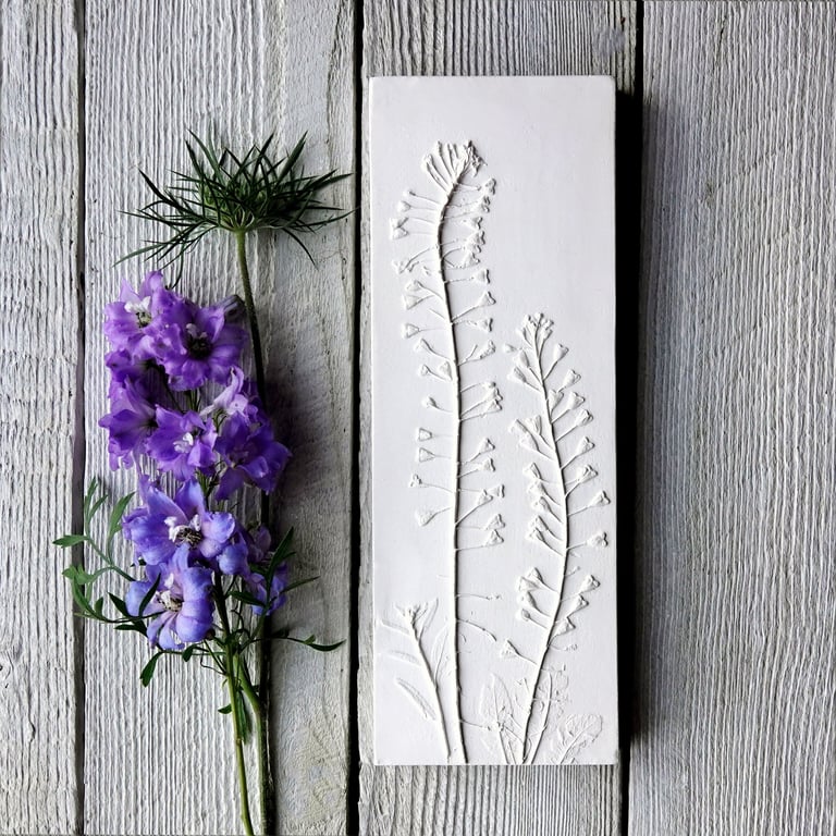 Shepherds Purse Plaster Cast Wall Plaque