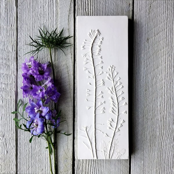 Shepherds Purse Plaster Cast Wall Plaque