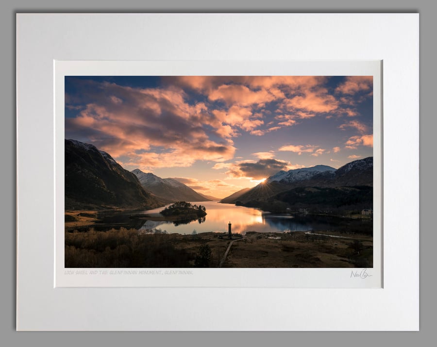 Loch Shiel & Glenfinnan Monument Scotland - A3 (50x40cm) Unframed Print