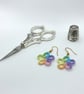 Tatted Flower Earrings Simple Style - Image 1