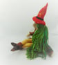 Woodland Folk Doll, Felted Wise Woman, Forest Woman Figurine - Image 4