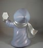 Blue Ceramic Christmas Xmas Glittery Snow Lady Figurine Ornament Decoration. - Image 3