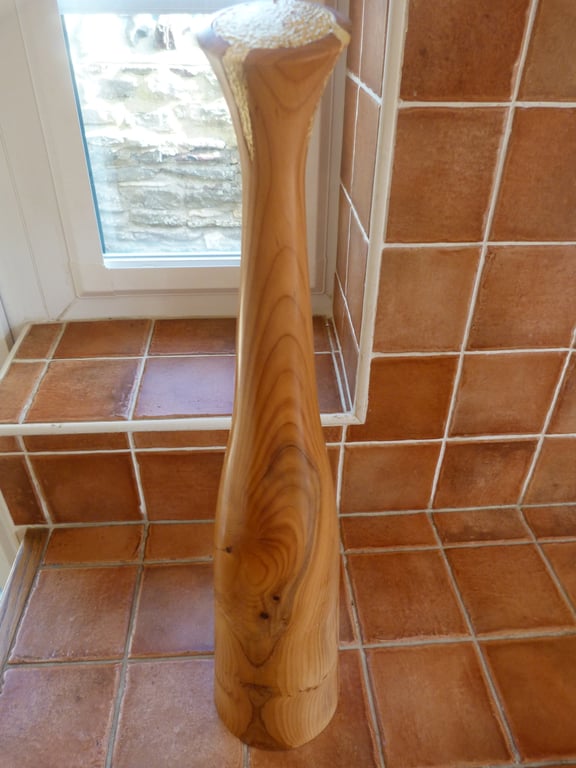  YEW BOX-CONTAINER LATHE TURNED