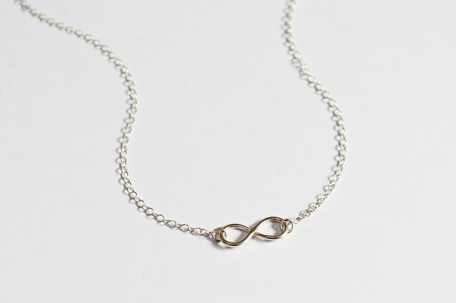 Infinity necklace, silver necklace