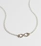 Infinity necklace, silver necklace - Image 1