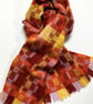 Autumn Musing v - Contemporary Handwoven Lambswool Scarf