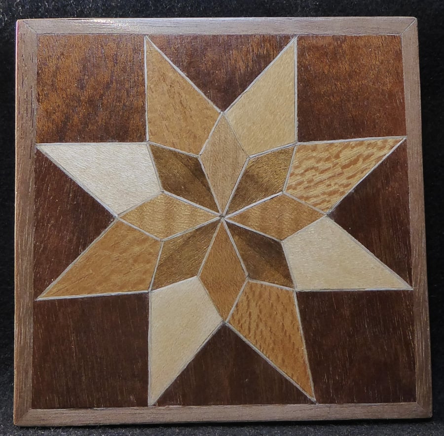 Wood veneer coaster
