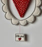 'Love you' - Heart Surrounded by a Scalloped Frame  - Hanging Decoration - Image 6