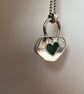 Stunning aqua sea glass set in a chunky sterling silver bezel - Image 1