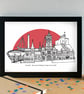 Cardiff Skyline Art Print - Image 3