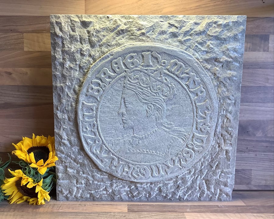 Queen Mary Coin Stone Carving - Coin collector or metal detectorist gift