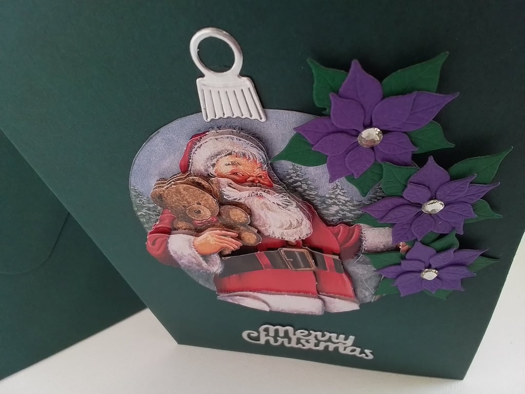  Hristmas card. Santa. Father Christmas. Handmade Christmas card. Ref 469
