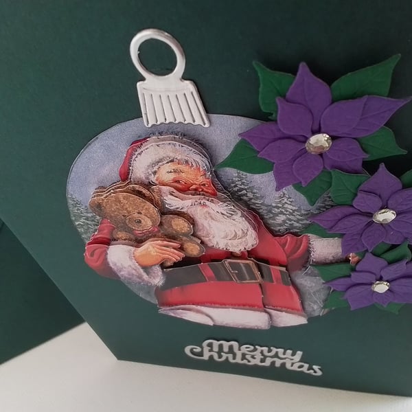  Christmas card. Santa. Father Christmas. Handmade Christmas card. Ref 469