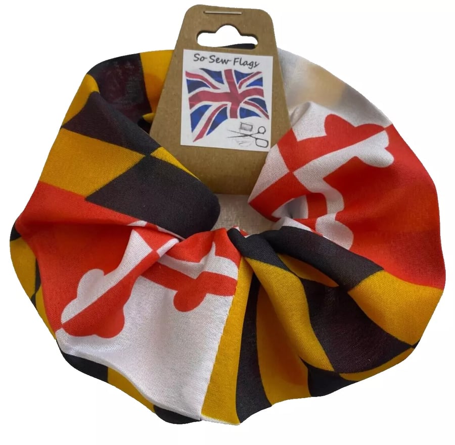 Maryland USA State America Flag Hair Scrunchie Scrunchies Accessory Band 