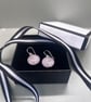 Rose Quartz simple dropper earrings - Image 3