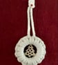 Boho macrame Christmas decoration set- sage green trim - Image 6