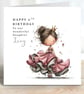 Personalised Princess Card - Card for Daughter, Granddaughter - Card With Name