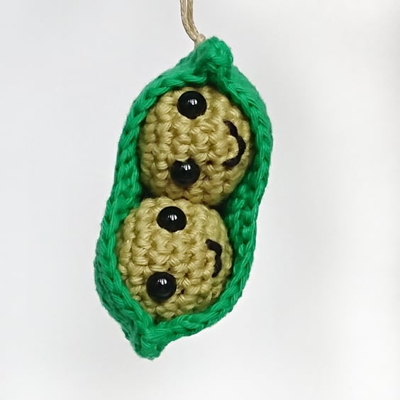 Crochet Peas In A Pod, Kawaii, Amigurumi