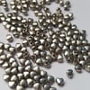 100 x Metal Spacer Beads - 4mm - Heart - Silver Plated 