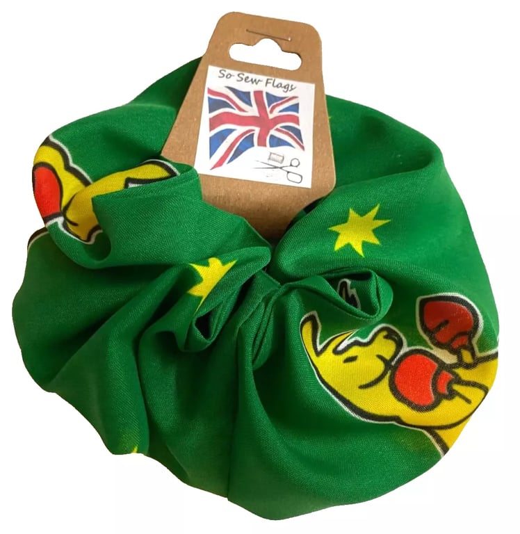 Australia Boxing Kangaroo Flag Hair Scrunchie Scrunchies Accessory Ties Elastic
