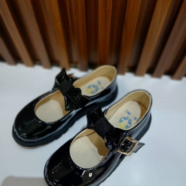 Castino Kids Classic Black Leather Shoes