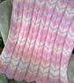Pink Aran Knitted Blanket