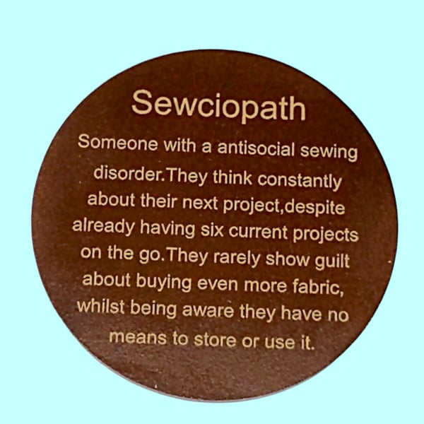  Unique Round Wooden Coasters with Humorous Phrase – Perfect Gift for Sewing .