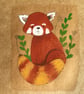 Red Panda notebook sketchbook hand painted  - Image 5