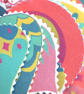 Fabric Christmas Baubles - pack of 5 - Image 5