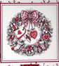 Festive wreath Christmas card - Image 2