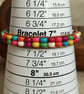 Multicoloured howlite bead and leather bracelet with green ceramic heart button - Image 10