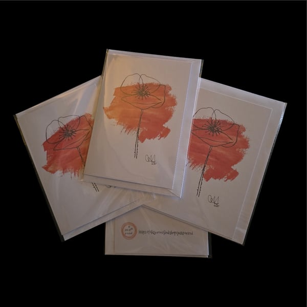 A6 blank greeting cards with original sketch images
