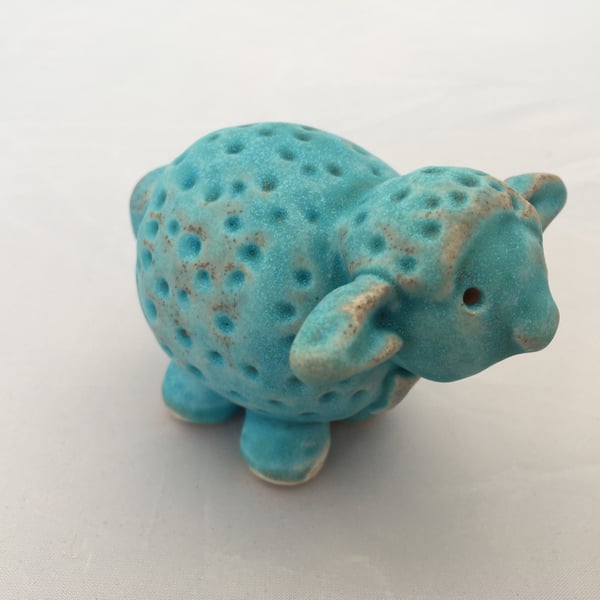 Clay animal,  ceramic sheep, one off piece of art, ceramic gift
