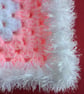 Winter Pink White Baby Blanket Crochet Baby Girl Blanket Hand Crochet - Image 3