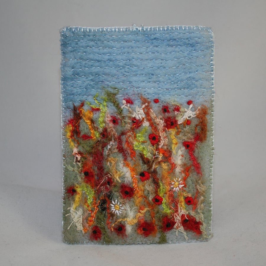 Harvest Phone or Gadget Case - Embroidered and Felted 
