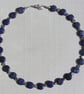Blue Lapis Lazuli Gemstone Chunky Beaded Chakra Necklace "Blue Rose" - Image 7
