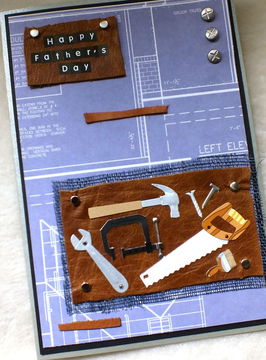 Luxury Handmade Father’s Day Tools DIY Card