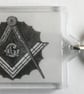 Square & Compasses - Masonic - Keyring with 50x35mm Insert  - Image 3