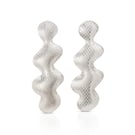 Textured Recycled Silver Wave Earrings