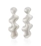 Textured Recycled Silver Wave Earrings