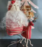 CHRISTMAS FOLKLORE SANTA & REINDEER BED SPRING ORNAMENT MADE TO ORDER - Image 1
