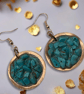 Magnesite Copper Geode Earrings - Free Postage - Image 6