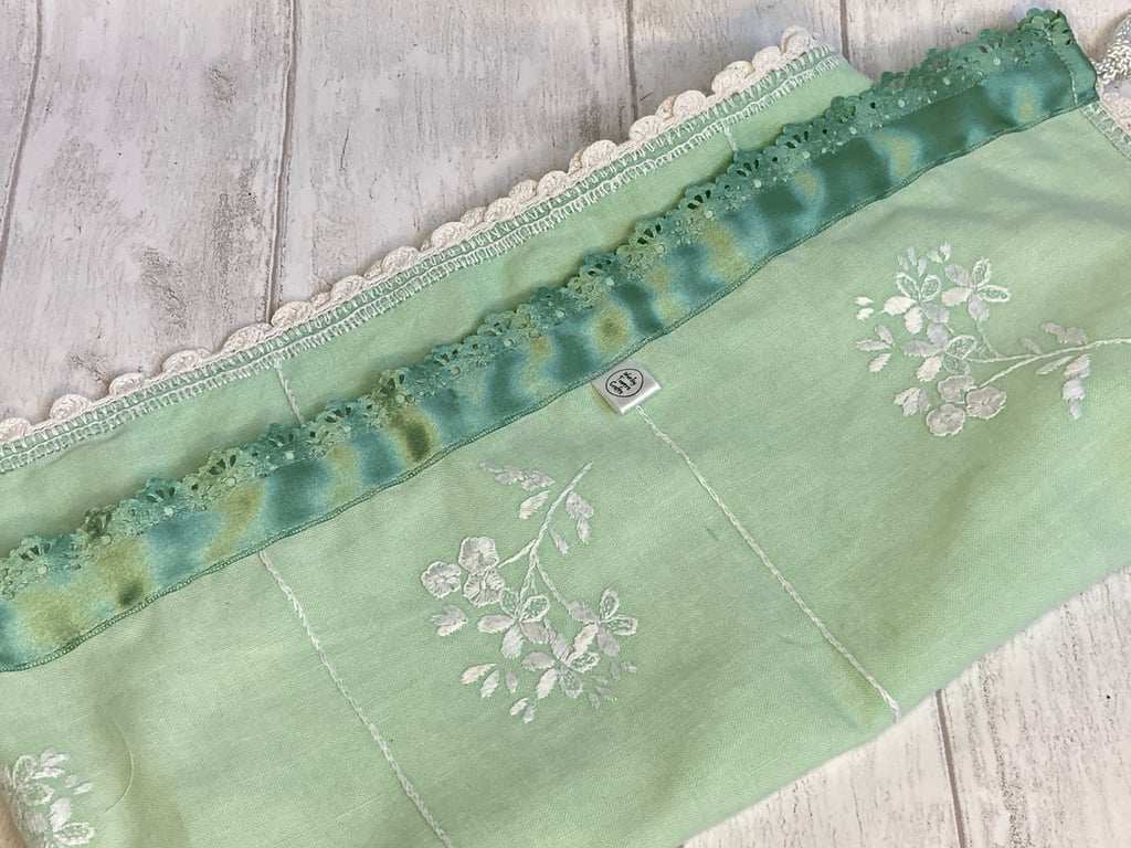 Travel packing laundry and shoe bag set, made from vintage textiles