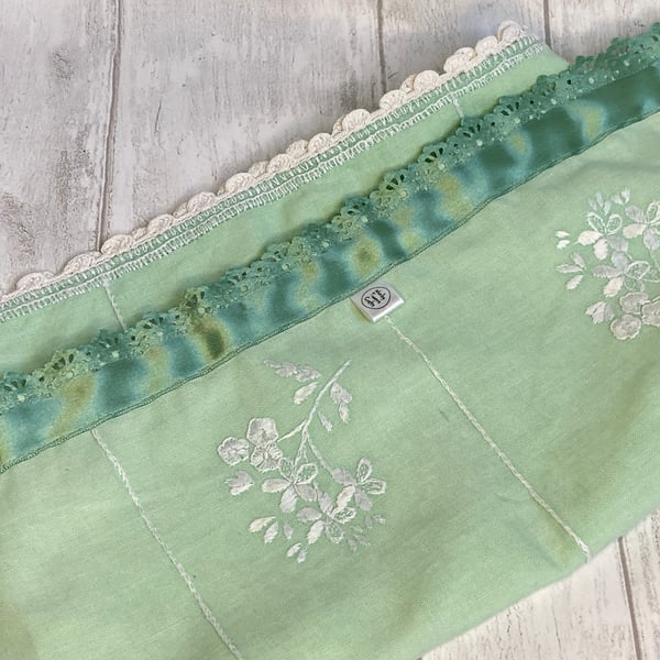 Travel packing laundry and shoe bag set, made from vintage textiles