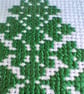 Green Christmas Tree Cross Stitch Card, Handmade Minimalist Pine  - Image 10