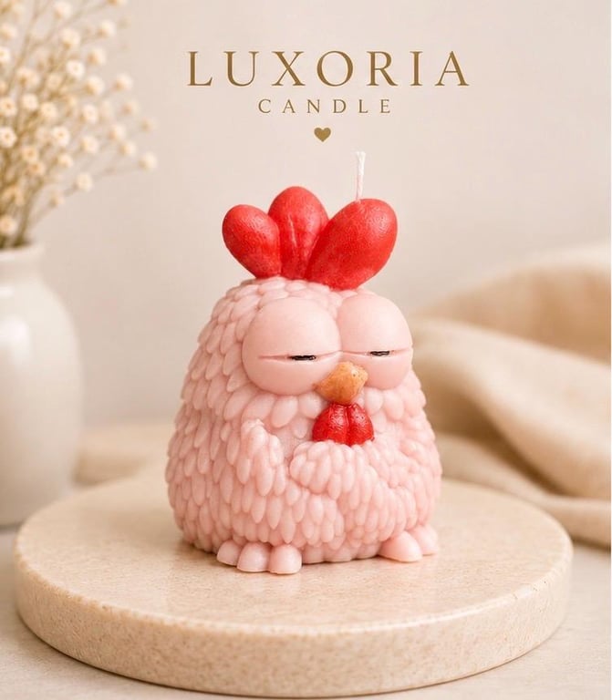 Funny Chicken Candle Handmade Chicken Candle Farmhouse Decor Cute Animal Candle 