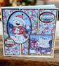 Christmas Card. Handmade Cute Polar Bear and Kitten Christmas Card - Image 1