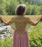 Knitting Pattern for Brioche triangular shawl  - Image 1