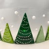 Christmas Tree Fused Glass Candle Screen