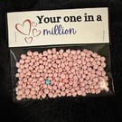 Novelty gift, one in a million joke gift, fun and quirky